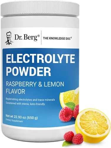 Miniatura 15 de Dr. Berg Zero Sugar Hydration Keto Electrolyte Powder - Mejorado con 1000 mg de potasio y sal rosa real del Himalaya (no sal de mesa) – Suplemento