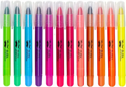 Mr. Pen - Marcadores de gel que no se corren, coloridos, paquete de 12, resaltadores bíblicos y bolígrafos que no se corren, marcadores bíblicos