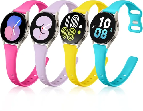 Miniatura 11 de GEAK Compatible con Samsung Galaxy Watch 7 Banda de 40mm 44mm/Ultra 47mm, Samsung Watch 6/5/4, Banda de silicona suave y delgada de 20mm
