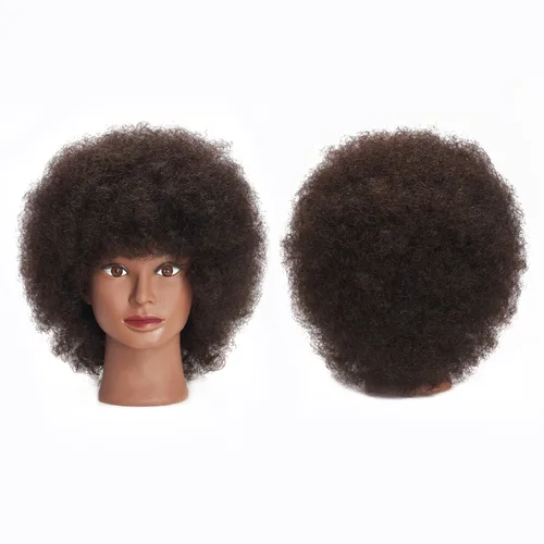 Miniatura 5 de Traininghead - Cabeza de maniquí de cabello 100% real, cabeza de entrenamiento, cosmetología, cabeza de maniquí, cabeza de práctica de peluquería