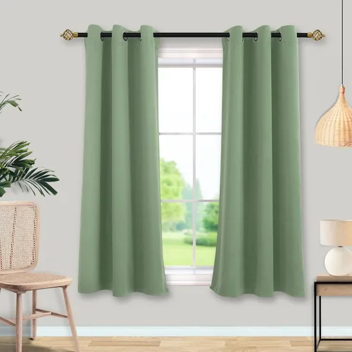 Miniatura 65 de Mrs.Naturall Cortinas Azul Real para Dormitorio, Cortinas Opacas Cortas Medianas Azul Cobalto para Cocina Decoración de Habitación de Adolescentes