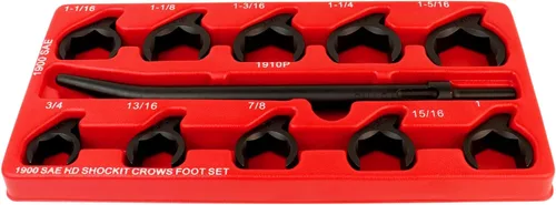 Miniatura 7 de LTI TOOLS Sae Shockit llave de pata de cabra con juego de casquillos, Industrial hidráulico de servicio pesado 11 piezas (LT1900)