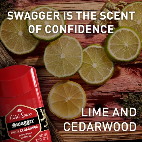 Miniatura 6 de Old Spice Desodorante antitranspirante para hombres, protección 24/7 sudor y olor, frescura duradera 24/7, sólido invisible, Swagger con aroma a