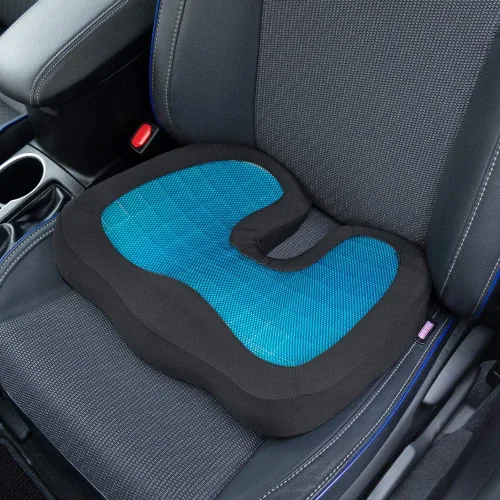 Miniatura 4 de Motor Trend Cojín refrescante para asiento de automóvil con espuma viscoelástica, fabricado con gel ortopédico para máxima comodidad del coxis