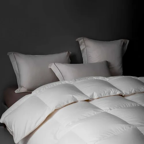 Miniatura 2 de Fabricado en Canadá Highland Feather All Season Edredón de plumón de ganso blanco relleno 600 relleno esponjoso 500 hilos edredón lujoso algodón