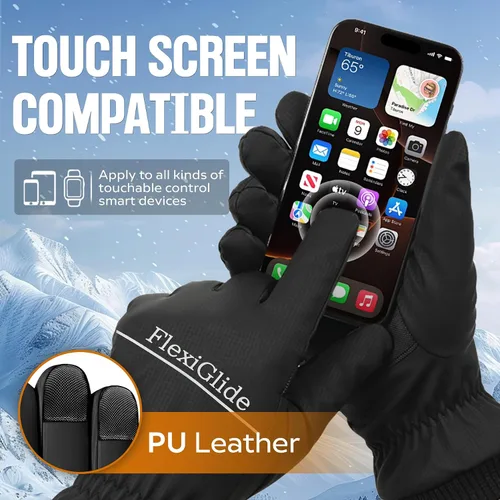 Miniatura 2 de Guantes de esquí impermeables de invierno para hombres y mujeres, nieve cálida para ciclismo, clima frío, conducción en bicicleta, correr