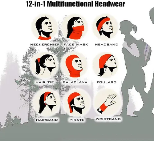 Miniatura 6 de 3 máscaras faciales con bandera, cubrecuello, transpirable, bufanda, pasamontañas, para el polvo