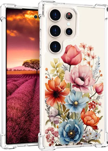 Miniatura 82 de Compatible con Samsung Galaxy S23 - Funda transparente para mujeres y niñas, diseño transparente (formas geométricas de arte abstracto)