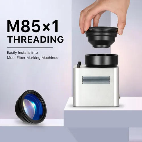 Miniatura 3 de Cloudray Lente láser de fibra F-Theta - 1.969 x 1.969 in, FL63 mm, M85, lente de escaneo para escaneo de máquina láser de fibra de 1064 nm