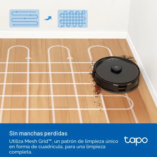 Miniatura 7 de Tapo - Robot aspirador y trapeador con navegación inteligente LIDAR y base autovaciada, 5300 Pa máx., tasa de recolección de polvo del 97% +