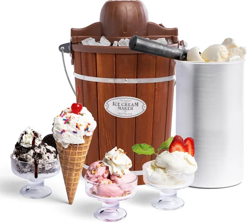 Miniatura 2 de Nostalgia Máquina eléctrica de helados – Máquina de helado de servicio suave a la antigua hace yogur o helado helado en cuestión de minutos