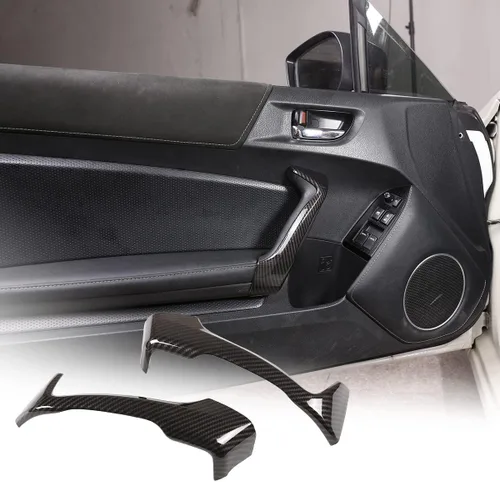 igersaw Manijas interiores de fibra de carbono para decoración interior Subaru BRZ Toyota 86 2013-2020 accesorios de automóvil (fibra de carbono)