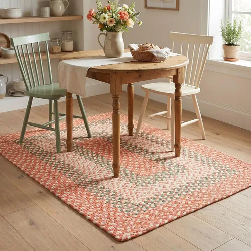 Miniatura 10 de Super Area Rugs Alfombra Trenzada Estilo Granja de 20x30 Pulgadas - Alfombra de Algodón Natural Suave para Baño, Cocina, Entrada - Alfombra Tejida