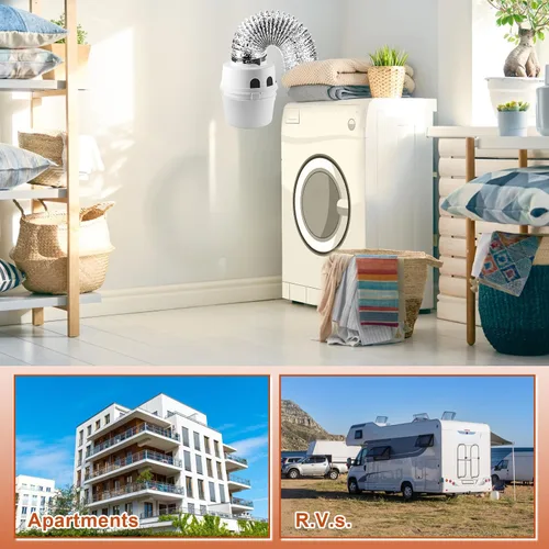 Miniatura 6 de Kit de ventilación para secadora interior Cenipar TDIDVKZW con filtro 3 en 1 y conducto de manguera Proflex de 4 pulgadas por 5 pies para secadoras