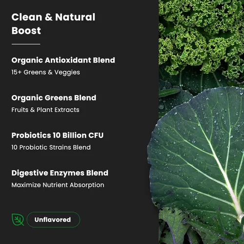Miniatura 5 de NutraChamps Super Greens Powder Premium Superfood Más de 20 alimentos integrales vegetales verdes orgánicos Hierba de trigo, espirulina