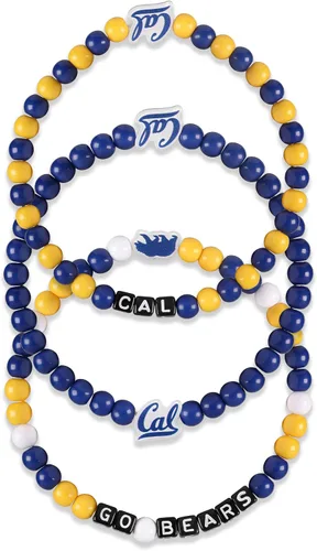 Miniatura 48 de FOCO NCAA unisex-adulto Paquete de 3 Pulseras de la Amistad con Cuentas con Logotipo de Equipo Universitario de la NCAA Oficialmente Licenciadas