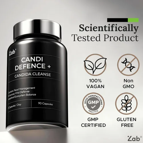 Miniatura 3 de ZAB Candi Defence Cápsulas 11 en 1 – Candida Cleanse para mujeres y hombres Candida Support con ácido caprílico, orégano, probióticos y aloe – 1307