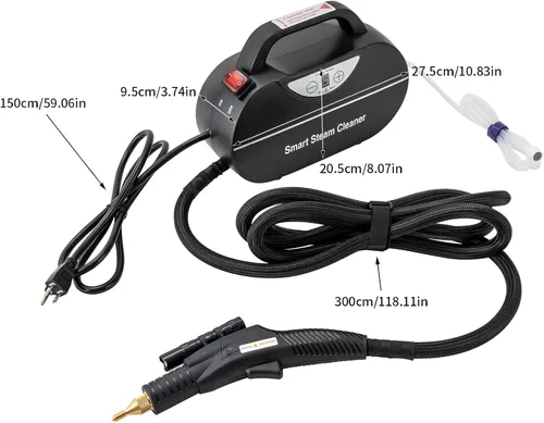Miniatura 4 de Limpiador de vapor de mano multifuncional, limpiadores de vapor de coche de 1800 W para uso doméstico, máquina de limpieza móvil de alta presión