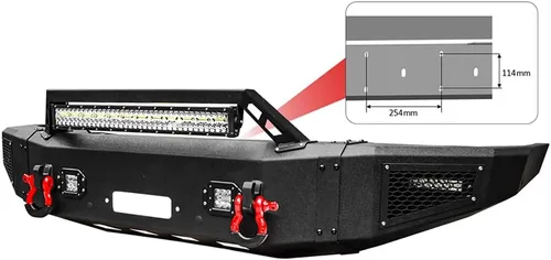 Miniatura 5 de BESTZHEYU Parachoques delantero compatible con F250 F350 F450 2017 2018 2019 2020 2021 2022 con placa de cabrestante y luces LED