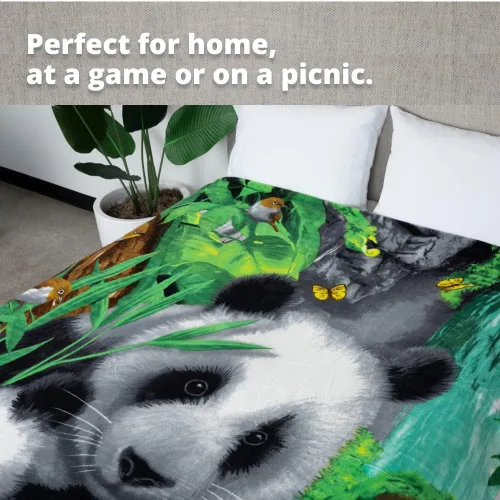 Miniatura 5 de Dawhud Direct Precious Pandas - Manta de vellón para cama, 75 x 90 pulgadas, manta de forro polar de panda tamaño Queen para mujeres, hombres y II