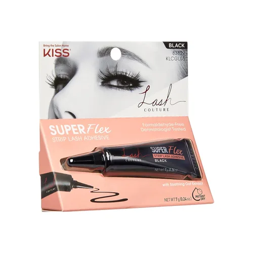 Miniatura 12 de KISS Lash Couture, pegamento para pestañas, pegamento de pestañas súper flexible de avena, color negro, incluye 1 adhesivo para pestañas, de larga