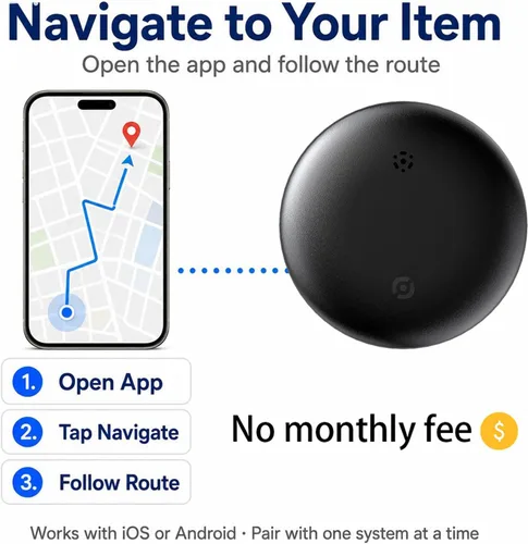 Miniatura 7 de Rastreador GPS para vehículos sin suscripción, etiqueta de seguimiento de automóvil para Android e iOS, dispositivo rastreador Bluetooth compatible