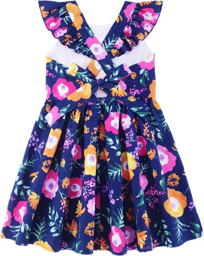 Miniatura 259 de Vestido de verano para niña, de algodón, con diseño floral