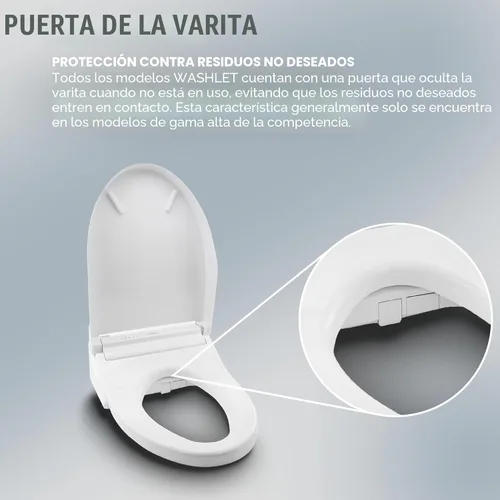 Miniatura 12 de TOTO WASHLET+ S7 - Asiento de inodoro electrónico con bidé EWATER+ con limpieza de tazón y varita y tapa contemporánea, alargado, algodón blanco