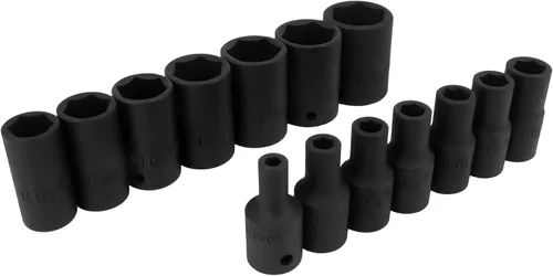 Miniatura 5 de Genius Tools TF-214M 14PC 1/4" Dr. Juego de llaves de impacto métricas