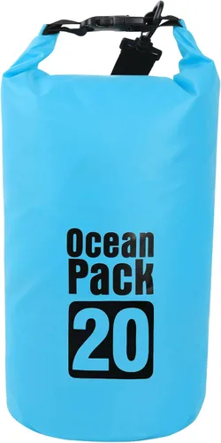 Dry Bag impermeable para mujeres y hombres, 20L enrollada, ligera, bolsa de almacenamiento en seco con funda para teléfono para viajes, natación,