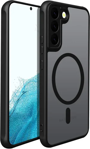 Miniatura 9 de Funda magnética para Samsung Galaxy S22, compatible con MagSafe, probada en caídas de grado militar, delgada, translúcida, mate, transparente, funda