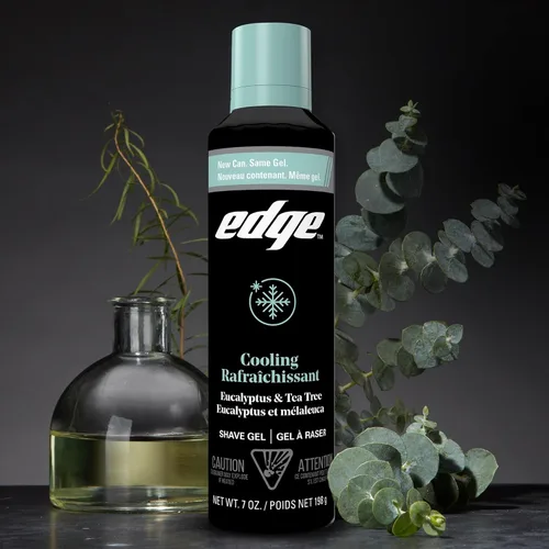 Miniatura 5 de Edge Gel de afeitado para hombres, eucalipto refrescante y árbol de té, 7 onzas (paquete de 3) - Gel de afeitar para hombres que hidrata, protege