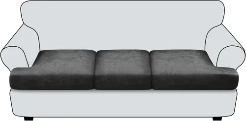 Miniatura 85 de Funda de cojín para sofá con aspecto de cuero, 1 unidad, elástica, para sala de estar, funda de cojín individual para sofá, protector de asiento