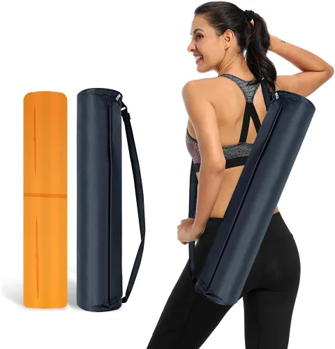 Miniatura 6 de Esterilla de yoga de goma natural, antideslizante, no tóxica, 2.835 x 1.055 x 0.197 in, yoga caliente, pilates, entrenamiento en el suelo