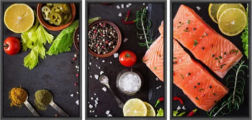 Miniatura 82 de wall26 Lienzo enmarcado para pared, juego de arte de hierbas, verduras y condimentos en madera, alimentos, fotografía cultural, realismo, paisaje