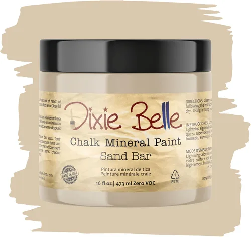 Miniatura 356 de Dixie Belle Paint Company - Pintura con acabado de tiza para muebles, color negro (Caviar), 1 galón, 128 fl oz, pintura mineral color rosa intenso