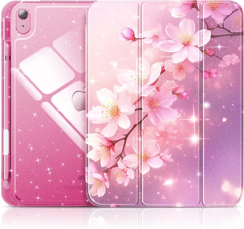 INFILAND Funda compatible con iPad A16 de 11ª generación de 11 pulgadas 2025, funda para iPad de 10ª generación de 10.9 pulgadas, cubierta con Flor
