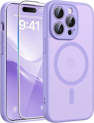 Miniatura 49 de FNTCASE Funda para iPhone 13 Pro: Fundas magnéticas translúcidas mate delgadas con protector de pantalla de vidrio templado