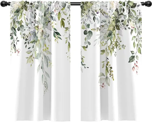 Miniatura 47 de Cortinas de cocina de estilo granja occidental con bolsillo para cortinero, pequeñas y cortas, estilo café rústico, cabaña, puerta de granero
