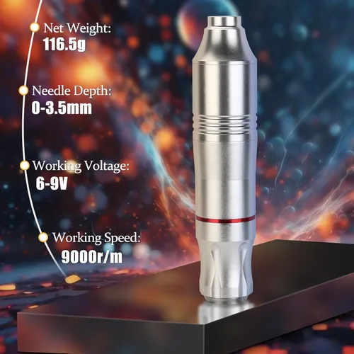 Miniatura 3 de Kit de bolígrafo de tatuaje, cartuchos de tatuaje, máquina de tatuaje para principiantes, kits de bolígrafos de tatuaje rotativos juegos completos