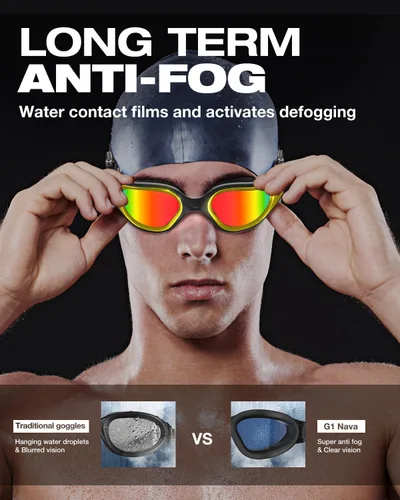 Miniatura 2 de ZIONOR G1 Nava Super Anti-niebla Gafas de natación unisex espejo/lente de humo brillante