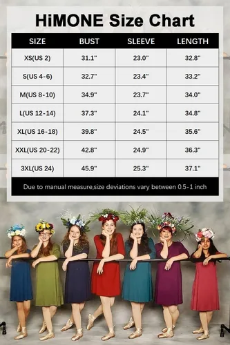 Miniatura 6 de HiMONE Vestido suelto casual de verano de manga larga con cuello redondo para mujer 2023