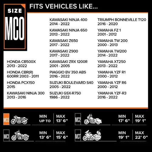 Miniatura 6 de Budge - Cubierta de motocicleta remolcable, poliéster, longitud altura, M
