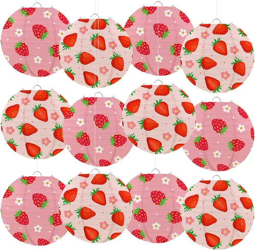 Miniatura 10 de Honoson 12 linternas de papel de composición para el regreso a clases, decoraciones de fiesta colgantes redondas de 10 pulgadas para aula, oficina