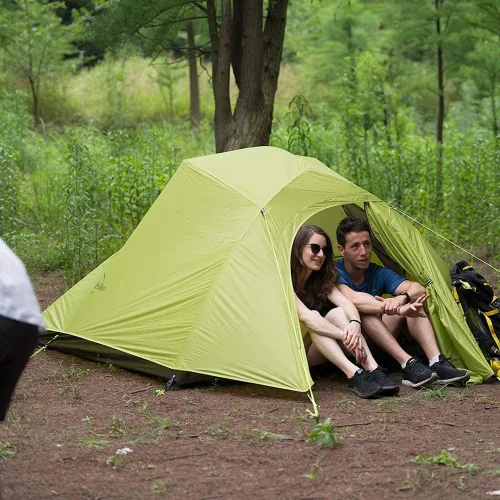 Miniatura 6 de Naturehike Cloud Up - Tienda de campaña para 3 personas con huella, 3 estaciones, ligera, para 3 personas, para acampar y senderismo Mostaza Verde