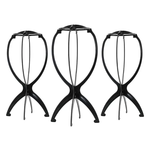 Miniatura 7 de DANSEE Paquete de 2 soportes cortos para pelucas, soporte de peluca para múltiples pelucas