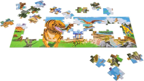Miniatura 4 de Melissa & Doug Land of Dinosaurs - Rompecabezas, diseño de dinosaurios, (48 piezas, 4 pies de largo)