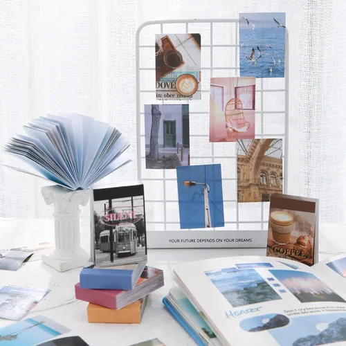 Miniatura 6 de 6 Juegos de 300 Piezas Libro de Calcomanías Washi para Diario, Paisajes Diarios Cosas de la Vida Viajes Calcomanías Vintage Estética Moda Juego