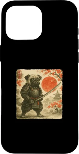 Miniatura 19 de Pug Samurai Japanese Warrior Costume Sumi-e Art Funny Case for iPhone 17