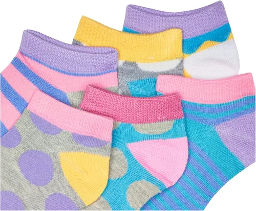 Miniatura 2 de Jefferies Socks Calcetines de corte bajo con puntosrayas, paquete de 6 pares